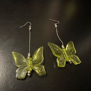 Acrylic butterfly earrings